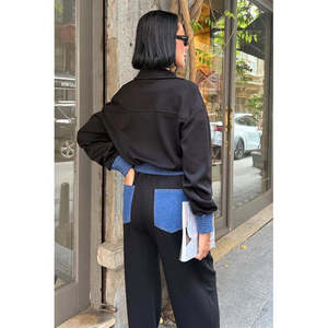 Costume en modal style décontracté Jean Garnili 10251 avec col trucker - Product Image 5