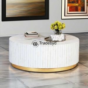 Mesa de consola con incrustaciones de hueso de gama alta moderna Tradebyd pieza artesanal eleva cualquier espacio habitable ajustable para la escuela - Product Image 2