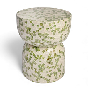 Taburetes de Nácar Hechos a Mano, Elegantes Muebles de Asiento con Incrustaciones de Concha para Decoración Artística - Product Image 4