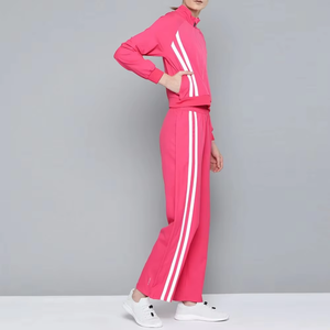 Haute qualité hiver Collection coton survêtement vêtements de sport femmes survêtements décontracté à manches longues Jogging costumes couleur unie - Product Image 5