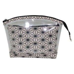 Trousse de maquillage 2-en-1 en coton pour PC imprimé de motifs floraux sur toute la surface avec logo personnalisé, étanche, voyage, pochette en PVC transparente personnalisée, rangement en toile - Product Image 1