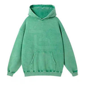 Sudaderas con capucha de lavado de ácido sólido de invierno para hombres de moda de calidad superior de talla grande transpirable de secado rápido con capucha - Product Image 1