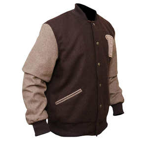 Chaqueta Varsity con Capucha, Informal, Sólida, 100% Algodón, Resistente al Viento, Transpirable, para Hombre, con Logotipo Bordado Personalizado, a Precio Económico - Product Image 4