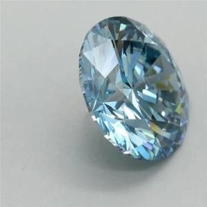 Diamante azul de corte redondo, cultivado en laboratorio, certificado por IGI, piedra sintética para anillo de compromiso personalizado, de 1 a 5 quilates, claridad VVS2. - Product Image 6