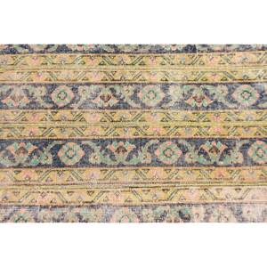 Alfombra Vintage de Lana Amarilla y Verde de 2.7 x 3.1 pies, Alfombra Turca Rectangular Grande para Comedor, Diseño Patchwork, Ecológica, Pelo Mediano, Látex - Product Image 5