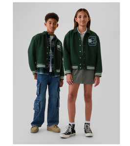 เสื้อแจ็คเก็ตเด็กแบบ Letterman ผ้าขนสัตว์แห้งเร็วสำหรับฤดูหนาว คุณภาพดีที่สุด เสื้อแจ็คเก็ต Letterman ผู้ชายแบบสั่งทำพิเศษ บุด้วยผ้าฝ้ายมาตรฐาน - Product Image 1