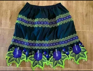 Vente en gros 2025 Nouveautés Jupes mi-longues taille haute faites à la main pour femmes Style décontracté respirant de luxe naturel - Product Image 6