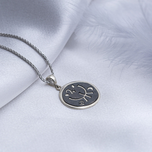 Yoga Symbol <b>Medallion</b> Oxidized Charm Pendant Wholesale 925 Sterling Silver Jewelry - Product Image 4