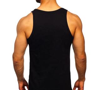 100% coton personnalisable poids lourd couleur unie Singlet confortable respirant Gym débardeur pour hommes - Product Image 6