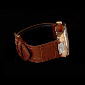 Formelle Décontractée Tous Les Jours Bureau Vêtements Professionnels Naturel Laboratoire Cultivé D VVS Moissanite Diamant Montre De Luxe Mode Bracelet En Cuir - Product Image 5