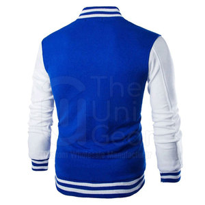 Chaqueta con letras de béisbol universitario para hombre de alta calidad para ropa de calle de invierno diseño personalizado cuello alto logotipo frontal 100% algodón - Product Image 6