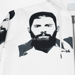 Sweat à capuche imprimé Asali à fermeture éclair lourde, vêtements d'hiver, sweats à capuche imprimés, style hip-hop, polaire, sweat à capuche imprimé Asali - Product Image 5