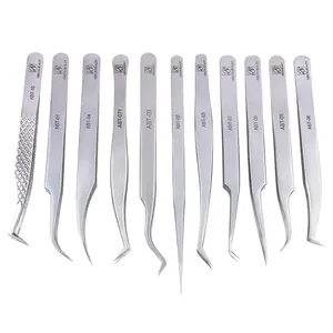 แหนบถอนขนตาสแตนเลสปลายแหลมอุปกรณ์แต่งหน้าปรับแต่งสีได้โลโก้ส่วนตัว - Product Image 4