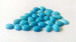 Cabujones ovalados de turquesa de la Bella Durmiente naturales, tamaños de 3x4 a 8x10mm para la fabricación de joyas de la mina de Arizona - Product Image 2