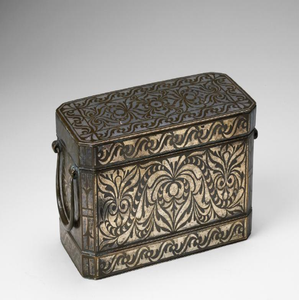 Caja Paan Daan tallada a mano de latón de alta calidad con mango de bloqueo, uso de vajilla Pandan india, precio al por mayor en India - Product Image 2