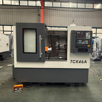 Tour CNC horizontal à banc incliné industriel JORSEN TCK46A, en fonte du Yunnan, alésage de broche 80 mm, tourelle motorisée, pour métaux durs