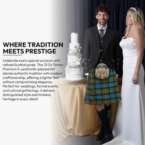 Tabliers pour hommes en laine acrylique de haute qualité, motif tartan ancien MacLellan écossais, bretelles en cuir véritable, 2026 - Product Image 6