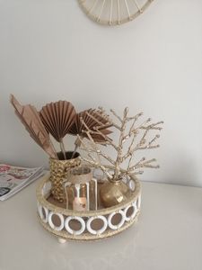 ถาดหวายไม้ไผ่ทำด้วยมือถาดหวายพร้อมหูหิ้วถาดตัดอาหารผนังสูงทำด้วยมืออเนกประสงค์ - Product Image 4