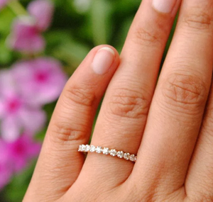 Bague de mariage en diamant cultivé en laboratoire en or 10 carats bague de fiançailles bijoux cadeau pour ses bagues en diamant - Product Image 3