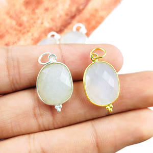 925 argent sterling plaqué rhodium pierre de lune blanche lunette à facettes ensemble pendentif en pierres précieuses collier de bijoux fins - Product Image 4