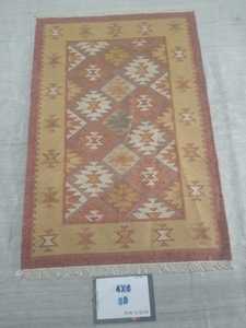พรม kilim ขนเปอร์เซี่ยนทอมือถักลายดอกไม้สานเรียบสำหรับห้องนั่งเล่นและชุด - Product Image 3