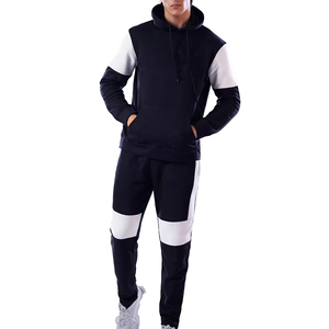Conjunto Deportivo para Hombre con Bloques de Color, Sudadera con Capucha y Pantalones Deportivos, Ropa Deportiva, Estilo Urbano, Ropa de Fitness, Chándales para Hombre - Product Image 1