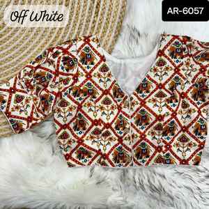 Vêtements ethniques indiens pur coton Readymade Blouse avec motif imprimé Travail décontracté et Dailya Wear Saree Blouse pour femmes vêtements - Product Image 3