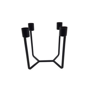 Design élégant fer métal avent bougeoir noir fini pour la maison noël événement fête éclairage décoratif personnalisé en vrac - Product Image 1