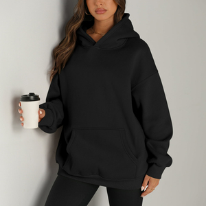 Ropa informal con capucha para mujer de gran tamaño, letras en relieve, estilo al aire libre, sudaderas transpirables con hombros caídos para mujer - Product Image 5