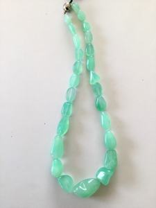 300.40กะรัต chrysoprase tumbles (300.40กะรัต) 1เส้นสำหรับการทำเครื่องประดับอัญมณีธรรมชาติ - Product Image 2