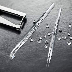 Pinzas de diamante Joyería profesional Pinzas de gemas Pinzas de precisión Acero inoxidable - Product Image 5