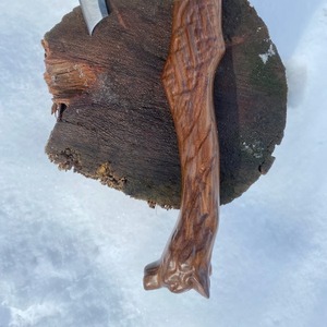 Wholesale Customized Bulk Orders OEM ODM Service Damascus Steel Industrial Tomahawk Hatchet Fine Leather Sheath Wood <b>Handle</b> - Product Image 5