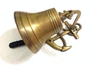 Timbre de Puerta Náutico Antiguo de Latón, Estilo Barco Vintage, Montado en la Pared - Product Image 4