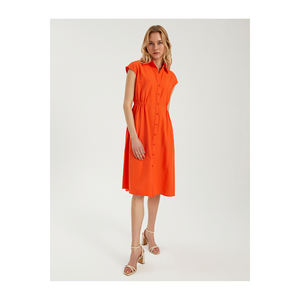 Robe décontractée à manches courtes BGN avec taille élastique et détail froncé Modèle S23D132 - Product Image 3