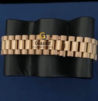 Montre Hip Hop Magnifique en Noir avec Cadran Vintage Analogique en Verre Sertie de Diamants Ronds VVS Réels Cultivés en Laboratoire pour Hommes
