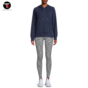 Sudadera con capucha de manga larga de gran tamaño para mujer de algodón sólido de alta calidad al mejor precio - Product Image 4