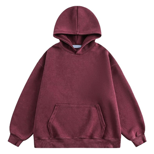 Sudadera CON CAPUCHA DE PUNTO DE 400gsm para hombre, Sudadera con capucha de felpa francesa con hombros caídos, sin cuerdas, sudaderas con capucha de gran tamaño para hombre - Product Image 4