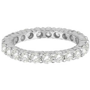 Anillo de Eternidad de Diamantes en Oro Blanco de 14K, Anillo de Diamantes de 4.00ct - Product Image 3