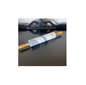 Rouleau à pâtisserie en marbre avec anneaux d'épaisseur et rouleau à pâtisserie fait à la main avec pâte et taille personnalisée, prix bon marché - Product Image 2