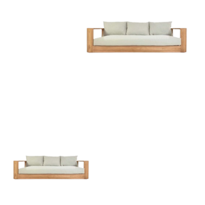 Sofá de madera para exteriores, muebles de hotel y cafetería de fabricante moderno y diseño moderno - Product Image 5