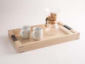 Bandeja rectangular de madera con diseño de bandejas, tamaño estándar de acabado Natural para el hogar y la boda, bandeja para servir comida hecha a mano - Product Image 3