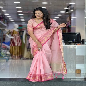 Nuevo diseñador Banarasi Kota Doriya con Banarsi Parola Boarder Saree mujer fabricante de moda de Surat EN EL Rtae más bajo - Product Image 1