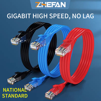 ZHEFAN Cat6 28awg Utp Oem Cobre desnudo Cat 6 Patch Cord Red Ethernet Cable Red Cable Categoría 6