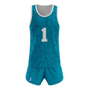 Ensembles d'uniformes de volley-ball personnalisés de haute qualité 100% polyester dernière conception professionnelle avec technologie imprimée - Product Image 1