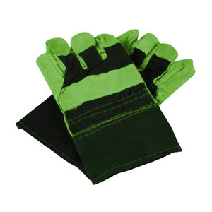 Guantes de trabajo de seguridad de cuero de vaca de alta calidad Protección industrial para manos y brazos Diseño de aparejo canadiense - Product Image 3