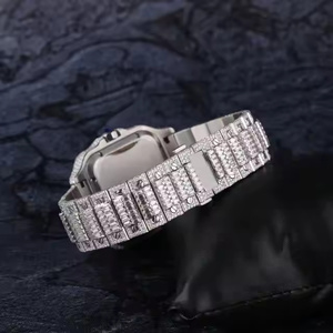 Reloj de Lujo con Diamantes de Moissanita Redondos Tipo Baguette, con Movimiento Automático y Números Romanos para Hombre y Mujer. - Product Image 5