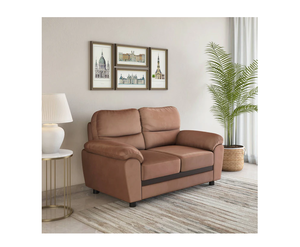 Canapé 2 places élégant de style Rebecca en tissu marron clair Meilleur canapé de salon avec un design élégant à deux sièges - Product Image 6