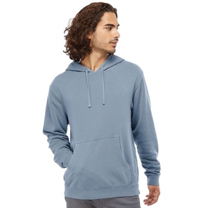 Sudadera con capucha con doble capa Vintage para hombre personalizada lavada con ácido y desteñida al sol, jersey de calle con cuerdas de forro polar de algodón en blanco para invierno - Product Image 1