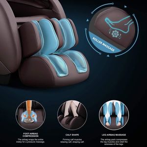 Massage <b>Chair</b> Full Body Zero Gravity <b>Recliner</b> Auto Mode Massage Technique Airbags Massage with Yoga Stretch APP Control Negative - Product Image 5