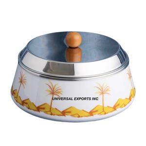 Calentador de alimentos de metal con diseño de pegatina árabe, Premium cazuela de calidad hecha a mano, forma redonda, calentador de alimentos de Metal de nuevo diseñador de lujo - Product Image 1